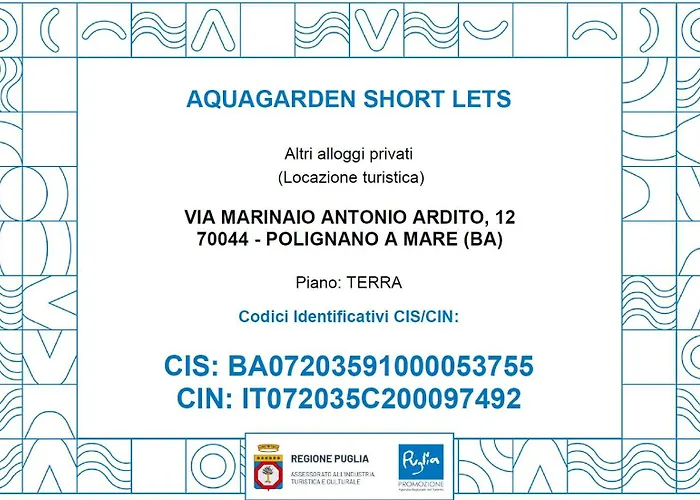 Aquagarden Short Lets Semesterbostad Polignano a Mare